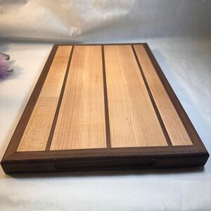 1" Thick Maple and Walnut Oiled Cutting Board/Serving Tray - See description